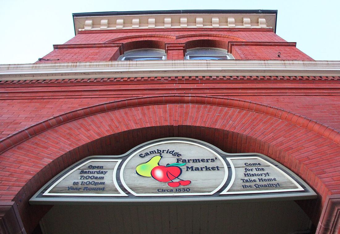 A farmers market building