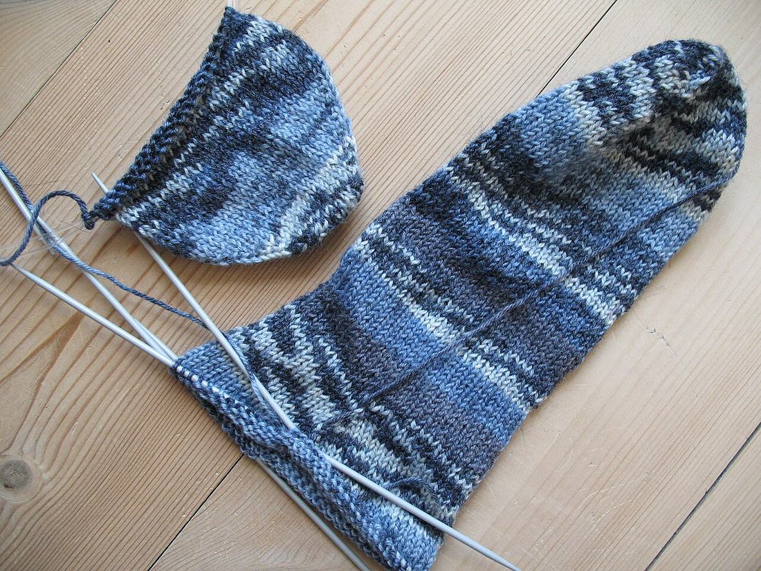 Knitting in progress